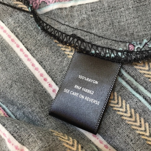 TORRID 3X black multi ruffled smocked dress - Picture 8 of 9